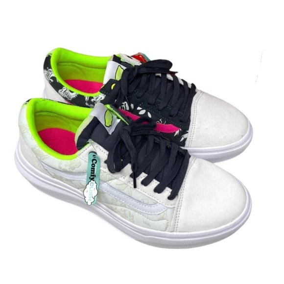 VANS Old Skool Overt CC Shoes Men Low Suede Canvas White Multi Skate VN0A7Q5E6GL - Picture 9 of 10